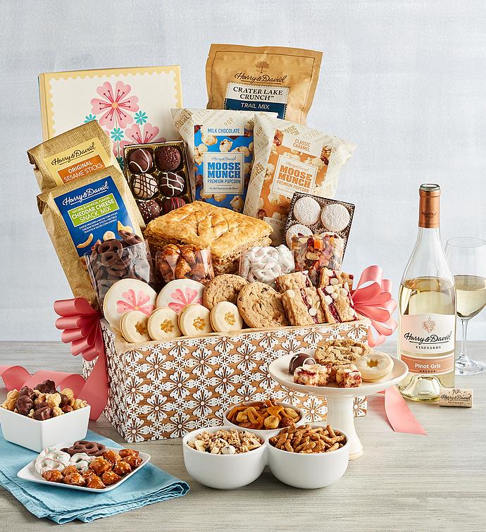 Deluxe Mother&#39;s Day Basket with Wine